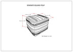 SIMPLIHOME Sommer Boho Square Pouf in Natural/Taupe Grey Handloom Woven Pattern for the Living Room, Bedroom and Kids Room - color: Natural/Taupe Grey, style: Cotton Pouf