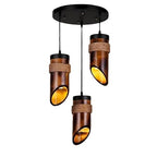 LIGHTLAND Rustic Bamboo Pendant Lights, 12 Inch, 3-Pack for Dining Room, Zen Tea Room, Retro Style - color: Bamboo, 3 Lights