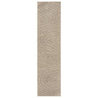 LUXE WEAVERS Modern Geometric Wave Beige 2x8 Area Rug - color: Beige, size: 2' x 8' (Runner)