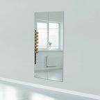 Ruomeng Full Length Wall Mirror Tiles, Gym Mirrors 12" x 15" x 4Pcs Square Wall Mounted Mirror, Frameless Mirror Tiles for Home Gym, Bedroom, Door - size: 15"x12"-4pcs