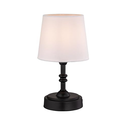 O’Bright Seraph mini – Cordless LED Table Lamp with Dimmer, Built-in Rechargeable Battery, 3-Level Brightness, Patio Table Lamp, Bedside Night Lamp, Ambient Light for Restaurant, Black - color: Black