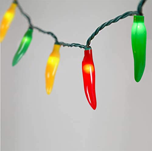 Multicolor Chili Pepper Lights, 13.6Ft Christmas Decorative String Lights with 35 Red Green Yellow Chili Light, Connectable Chili Pepper Lights for Outdoor Indoor Xmas Party Kitchen Garden - color: Multicolor Chili Pepper Light