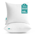 Oubonun 20 x 20 Throw Pillow Inserts - Soft, Plush & Decorative Down Alternative Pillows for Couch Sofa Bed, Machine Washable - White, Pack of 2 - size: 20x20 Inch (Pack of 2)