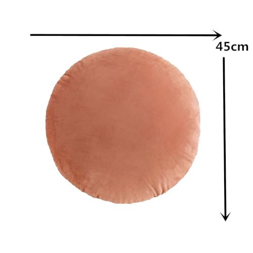 S_SSOY Round Throw Pillow 18",Soft Dutch Fleece Throw Pillow Round Cushion Floor Pillows for Living Room Sofa Bed Chair Floor Car Home Decoration (Orange) - color: Orange