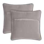 Boho Living 18x18 Grey Throw Pillow Covers with Pillow Insert Included, Pack of 2 - color: Grey, size: (2) 18" x 18" Pillow Covers With Insert