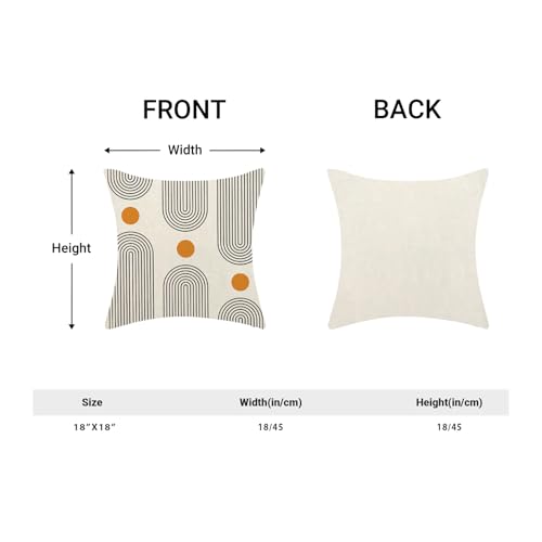 Boho Mid Century Pillow Covers 18x18 Set of 2, Abstract Simple Sun Arch Decorative Throw Pillowcase Boho Soft Linen Modern Outdoor Farmhouse Cushion Cover for Sofa Couch Bed Living Room Decor - color: Boho23, size: 18" x 18" (Pack of 2)