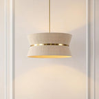 SAFAVIEH Lighting Collection – Alma Bleached Natural Rattan & Brass Gold 4-Light Adjustable Chandelier, Contemporary Glam Hanging Ceiling Fixture with LED Bulbs Included (CHA4037A)