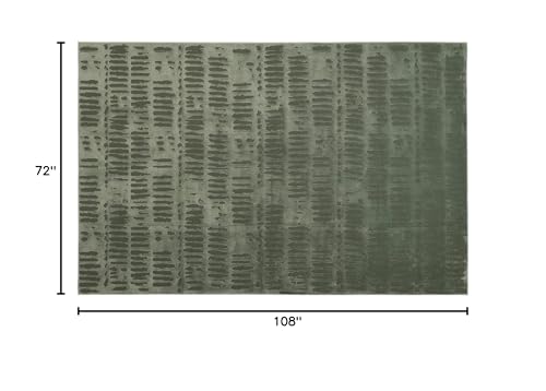 Revival Rugs Shell 7'x9' Area Rugs for Living Room Bedroom Dining Room - Washable, 100% Recycled, Oeko-TEX Certified, Modern, Medium Pile, Green - color: Green, size: 6'7" x 9' (Rectangular)