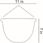 The HC Companies 11 Inch Hanging Metallic Planter - Round Hanging Basket for Indoor Outdoor Plants, Bronze