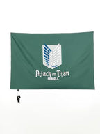 Micotaku Attack on Titan Scouting Legion Tapestry 40x60 Inch - Official Licensed Polyester/Cotton Anime Wall Decor, Green