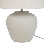 Nourison Home 20" Sand (Light Beige) Neutral Ceramic Table Lamp with Fabric Shade, Bedside Nightstand Lamp for Bedroom, Living Room, Entryway - color: Sand