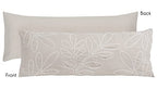 Sweet Jojo Designs Boho Botanical Leaf Body Pillow Case Cover (Pillow Not Included) - Gender Neutral Ivory Cream Beige Tan Off White Taupe Linen Woodland Farmhouse Floral Leaves Bohemian Garden - color: Linen Leaf