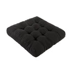Meditation Floor Cushions, Thickened Floor Pillow for Adults, Large Square Pillows Seat Cushion for Tatami Living Room Yoga, Memory Sponge Block Added, 22x22 Inch, Black