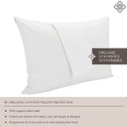 BIOWEAVES 100% Organic Cotton Breathable Pillow Protectors GOTS Certified with Zipped Closure – Queen, 20” x 30”, 2-Pack - size: Queen - 20" x 30"