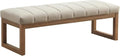 Zihanhome 52.7" Bedroom Bench for End of Bed, Modern Upholstered Teddy Fabric Entryway Bench & Dining Bench, Footrest Stool Bench with Solid Wood Frame for Bedroom, Living Room (Camel) - color: Camel