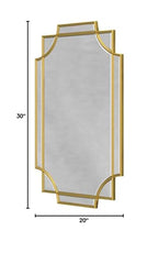 Kelly Miller 20"x30" Small Gold Bathroom Mirror for Wall Mount, Beveled Vanity Mirror for Master Bath Half Bath - size: 30"L x 20"W