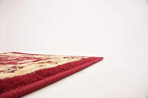 Unique Loom Sialk Hill Collection Area Rug - Washington (2' 2" x 8' 2" Runner, Burgundy/ Cream) - color: Burgundy/Cream, size: 2'2" x 8'2" (Runner)