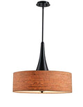 Kenroy Home Bulletin 3 Light Pendant with Tan Finish, Casual Style, 19.5" Height, 22" Width, 22" Depth - color: Oil-Rubbed Bronze