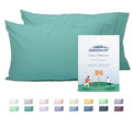 Sunflower Queen Pillowcases Set of 2, 100% Cotton Queen Pillow Cases 2, 20×30 inches Lagoon, Soft and Breathable - color: Lagoon, size: Queen (20"x30")