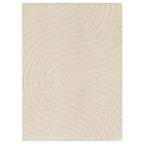 LUXE WEAVERS Modern Geometric Wave Cream 4x6 Area Rug - color: Cream, size: 4' x 6' (Rectangular)