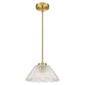 Modern Pendant Light Fixtures, HWH Pendant Lights for Island Dining Room Hallway, Bedroom, Gold Hanging Lighting with Clear Floral Glass, Brushed Gold Finish, 5HJX110MIL BG - color: Gold
