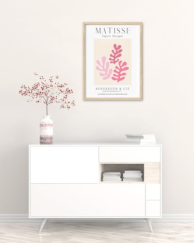 HesenDot Unframed Matisse Pink Wall Art,12x16in Canvas Prints Set of 3, Modern Abstract Wall Decor Posters,Minimalist Home Decoration for Living Room Bedroom Office, Unframed - color: Unframed Matisse Abstract Pink, size: 16"L x 12"W
