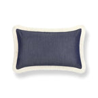 Hofdeco Premium Coastal Hampton Outdoor Performance Lumbar Pillow Cover Only, 12"x20" Water Repellent, UV and Fade Resistant for Backyard, Couch, Poolside, Indigo Blue Woven Solid - color: Indigo Blue Solid 12"x20"