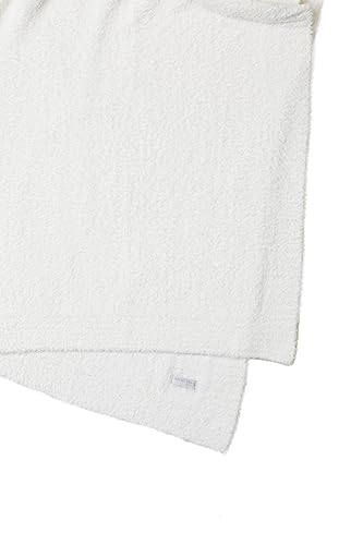 Barefoot Dreams® CozyChic® Throw, Pearl, 54"x72" - color: Pearl