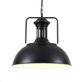 Vintage Industrial Pendant Lights E26 Retro Metal Hanging Lights, Farmhouse Hanging Lamp for Restaurant Kitchen Island Black 40 cm (Bulb not Included)