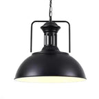 Vintage Industrial Pendant Lights E26 Retro Metal Hanging Lights, Farmhouse Hanging Lamp for Restaurant Kitchen Island Black 40 cm (Bulb not Included)
