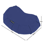 Retrospec Sedona Zafu Yoga Meditation Cushion with Carry Handle and Filled with buckwheat Hulls; Midnight Blue, Crescent - color: Midnight Blue, size: 1 Count (Pack of 1)