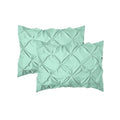 Elegant Comfort 2-Pack Sham Set Pinch Pleat Design, 1500 Premium Hotel Quality Microfiber, Stylish Design-Easy Care, Wrinkle and Stain Resistant, 2-Piece Sham Set, Pleated Standard/Queen, Mint Green - color: Mint Green, size: 26" x 20" (Pack of 2)