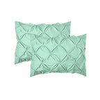 Elegant Comfort 2-Pack Sham Set Pinch Pleat Design, 1500 Premium Hotel Quality Microfiber, Stylish Design-Easy Care, Wrinkle and Stain Resistant, 2-Piece Sham Set, Pleated Standard/Queen, Mint Green - color: Mint Green, size: 26" x 20" (Pack of 2)