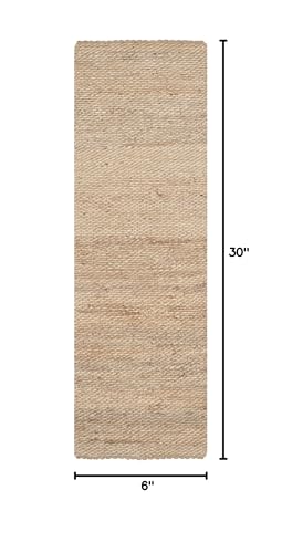 SAFAVIEH Natural Fiber Collection Runner Rug - 2'6" x 8', Natural, Handmade Jute, Ideal for High Traffic Areas in Living Room, Bedroom (NF459A) - size: 2'6" x 8' (Runner)