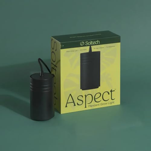 Aspect Soltech Gen 2 – World’s First Decor Grow Light | Black High-Output LED Pendant Grow Light for Indoor Plants | Warm White, Natural Light | Dimmable - color: Black