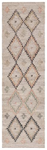 SAFAVIEH Kilim Collection Runner Rug - 2'3" x 9', Beige & Gold, Handmade Moroccan Boho Jute & Cotton, Ideal for High Traffic Areas in Living Room, Bedroom (KLM753G) - color: Beige/Gold, size: 2'3" x 9' (Runner)