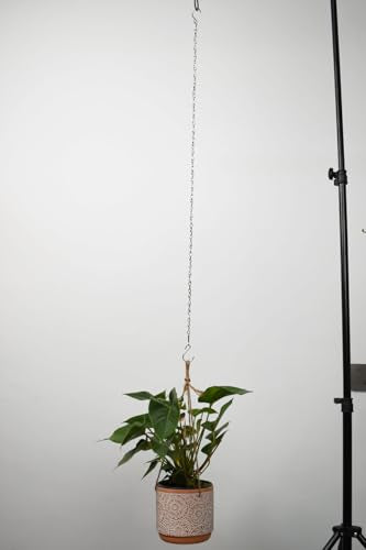 Chain for Hanging Plants,35 Inch Silver Hanging Chain,Hanging Basket Chain Kits with Hooks for Bird Feeder Hanging Planter Porch Wind Chime (Silver, 35 Inch-2PCS) - color: Silver, size: 35 Inch-2PCS