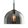 Modern Dome Pendant Lighting Fixtures, 11.8 Inch Large Dome Boho Chandelier, Rustic Farmhouse Industrial Hanging Lamp Ceiling Lights with Grey Glass Bell Lampshade for Kitchen Island - color: Smoke Grey, size: 30CM