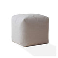 HomeRoots 17" Gray Cotton Pouf Cover