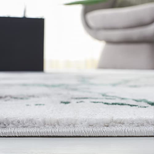 SAFAVIEH Craft Collection Runner Rug - 2'3" x 8', Grey & Green, Modern Abstract Design, Non-Shedding & Easy Care, Ideal for High Traffic Areas in Living Room, Bedroom (CFT877Y) - color: Grey/Green, size: 2'3" x 8' (Runner)