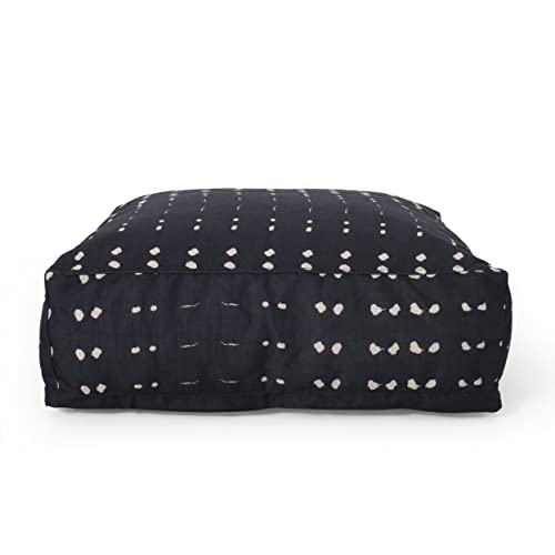 Foamma Pouf Ottoman Dark Blue, 25"x25"x8" - Square Ottoman Foot Rest for Living Room and Bedroom, Pouf Footstool, Foot Rest for Couch, Boho Furniture for Home - color: Dark Blue 2