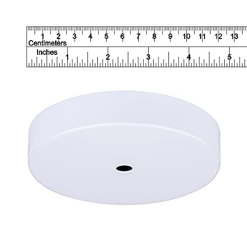 Arturesthome 4.7" White Ceiling Plate Light Kit Rewind Single Hole with Hardware,Ceiling Canopy for Pendant Lighting or Chandelier,Easier to Install Than Standard Canopies - color: White, size: 4.7 Inch