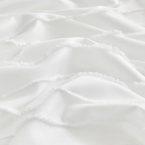 WARMDERN White Striped Pillow Covers Body Pillow Cover Soft Microfiber Stripe Pillow Cases Boho Tufted Stripes Textured Pillowcase with Envelope Closure(White, Body, 20x54 Inches) - color: White-striped, size: 20" x 54" (Pack of 1)
