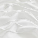 WARMDERN White Striped Pillow Covers Queen Pillow Cases Soft Microfiber Stripe Pillow Cases Set of 2 Boho Tufted Stripes Textured Pillowcase with Envelope Closure(White, Queen, 20x30 Inches) - color: White-striped, size: 20" x 30" (Pack of 2)