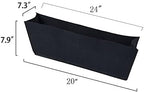 Non-Woven Fabric Plant Grow Bags Replacement Coco Liner Window Basket,Trough Shaped Wall and Deck Mount Planters,Round Hanging Basket (4Pack, 24)