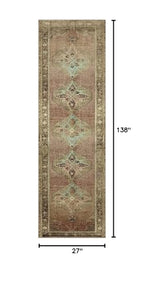 Loloi Magnolia Home by Joanna Gaines Sinclair Collection SIN-06 Clay/Tobacco 2'-3" x 11'-6", .25" Pile Height, Machine Washable, Runner Rug - color: Clay / Tobacco, size: 2'3" x 11'6" (Rectangular)