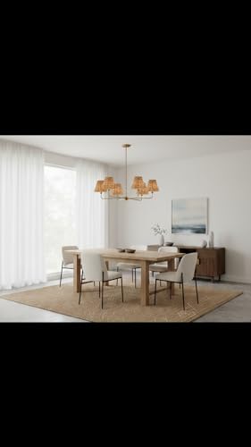 Aspen Creative 51001 Empire Clip On Chandelier Natural Banana Leaf Lamp Shade, 3" Top x 6" Bottom x 4-3/4" Slant Height - color: Banana Leaf