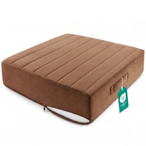 Codi Thick Replacement Couch Cushions, Upholstery Foam with Washable Covers for Sofa Cushion Chair Meditation - 24 × 24 × 5 Inch | High Density Foam, Coffee - color: Coffee, size: 24 Inch (Pack of 1)