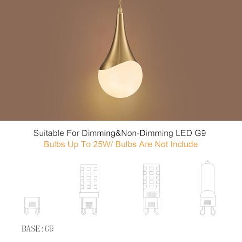 MWZ Gold Plug in Pendant Light,Hanging Lights with Plug in Cord On/Off Switch, Mini Brass Pendant Lights for Kitchen Island,1-Light Modern Raindrop Chandelier Lamps with Milky White Globe Glass Shade - color: Gold+White, size: 1 Pack-Plug in