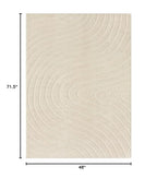 LUXE WEAVERS Modern Geometric Wave Cream 4x6 Area Rug - color: Cream, size: 4' x 6' (Rectangular)